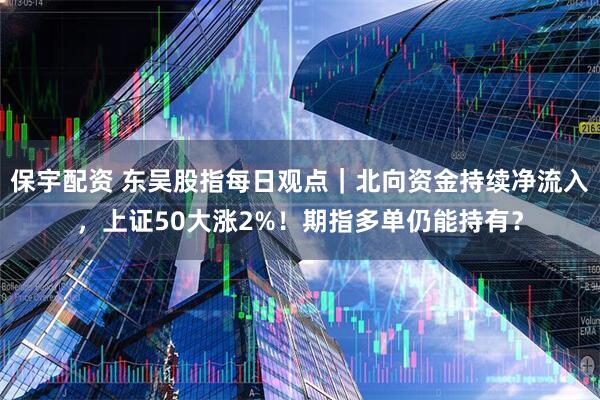 保宇配资 东吴股指每日观点｜北向资金持续净流入，上证50大涨2%！期指多单仍能持有？