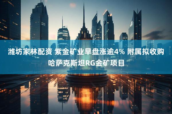潍坊家林配资 紫金矿业早盘涨逾4% 附属拟收购哈萨克斯坦RG金矿项目